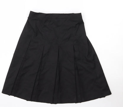 George Girls Black  Polyester A-Line Skirt Size 11-12 Years  Regular  - Elasticated Waist