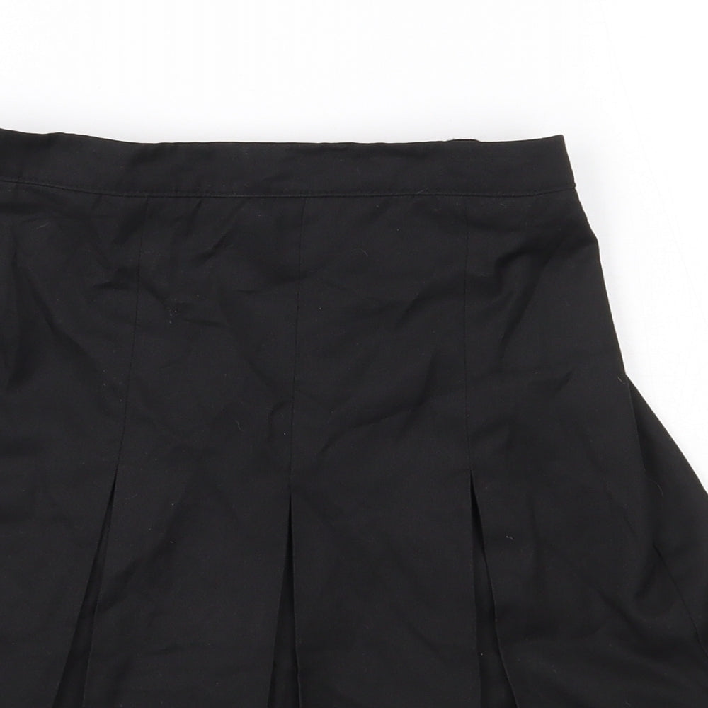 George Girls Black  Polyester A-Line Skirt Size 11-12 Years  Regular  - Elasticated Waist