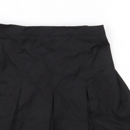 George Girls Black  Polyester A-Line Skirt Size 11-12 Years  Regular  - Elasticated Waist