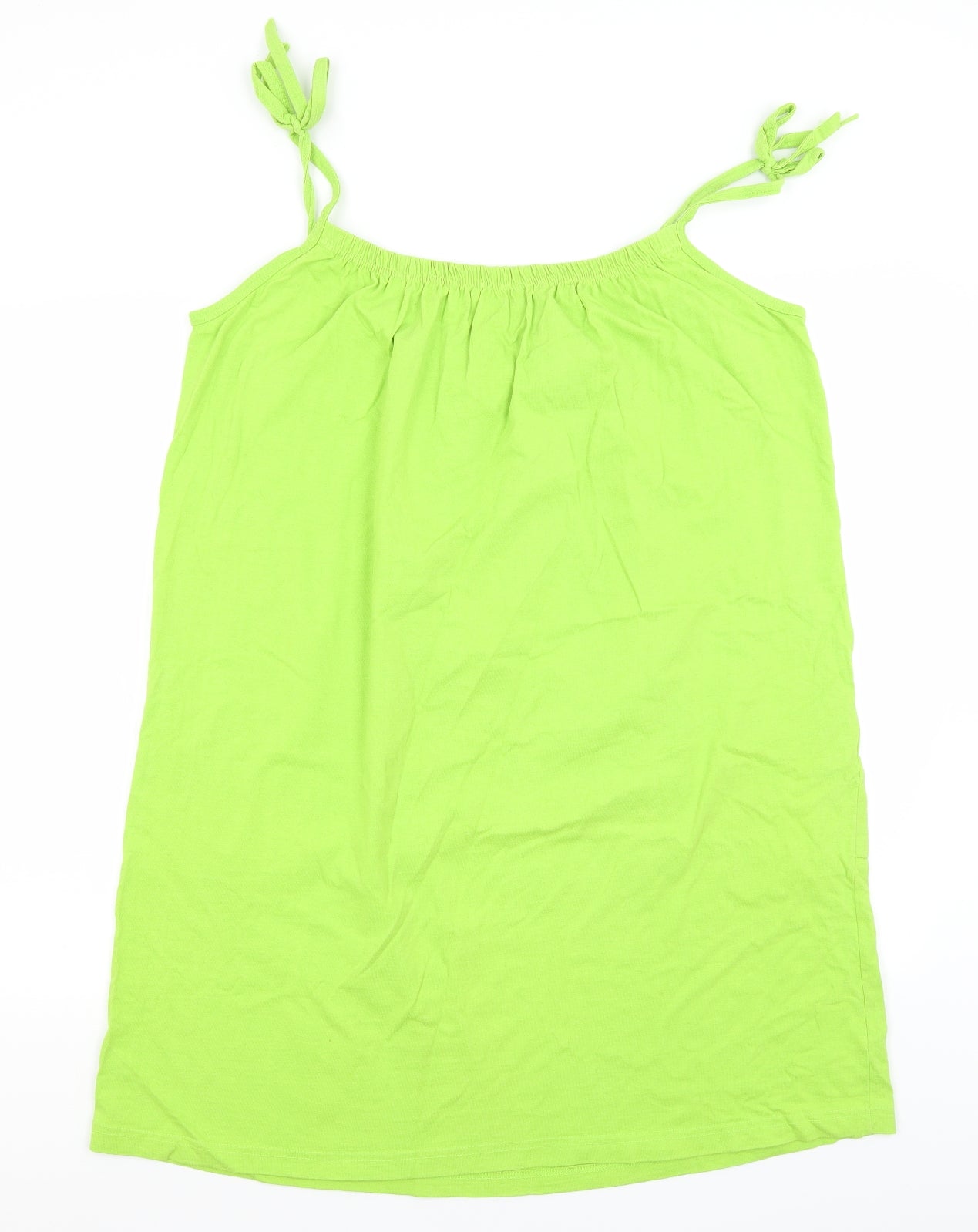 AJ Apparel Womens Green  Cotton A-Line  One Size  Scoop Neck
