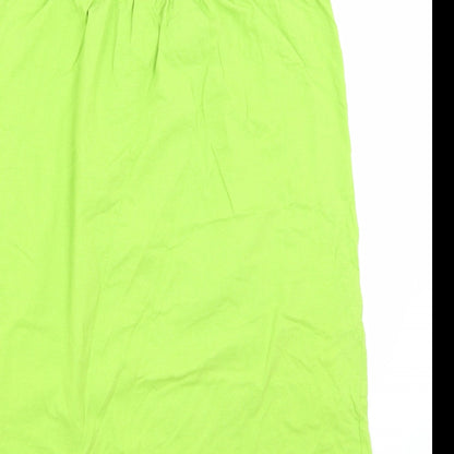 AJ Apparel Womens Green  Cotton A-Line  One Size  Scoop Neck
