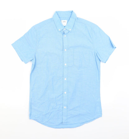 Mens UK Size S Burton Blue  Button-Up Short Sleeve Casual Shirt
