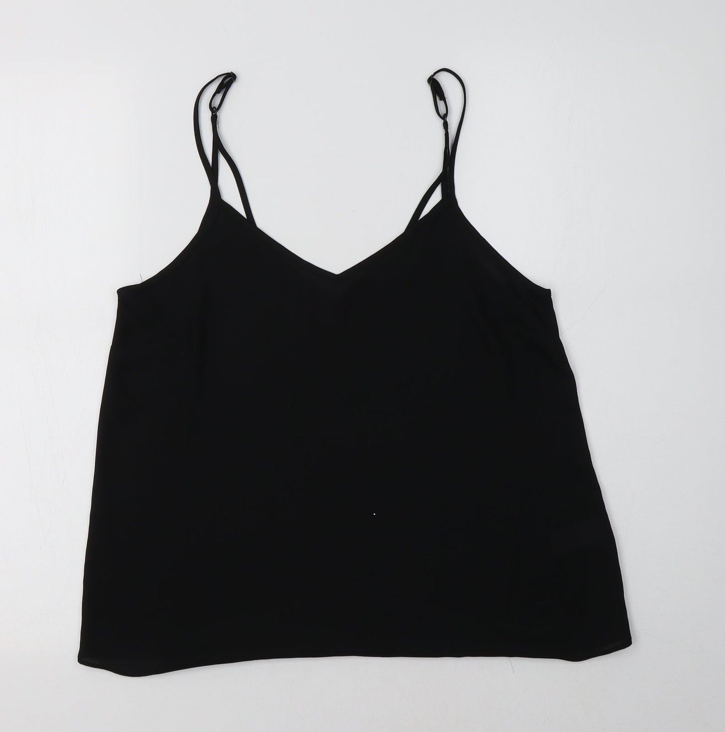 Primark Womens Black  Polyester Camisole Tank Size 10 V-Neck