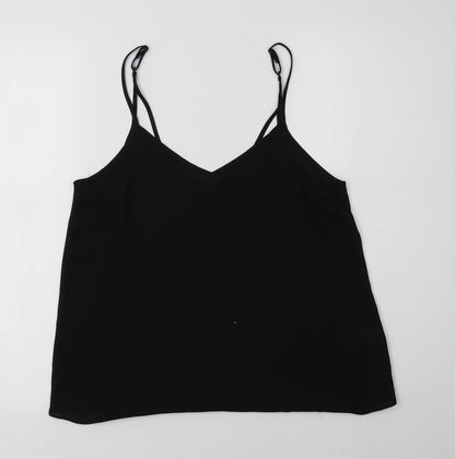 Primark Womens Black  Polyester Camisole Tank Size 10 V-Neck