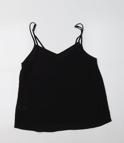 Primark Womens Black  Polyester Camisole Tank Size 10 V-Neck