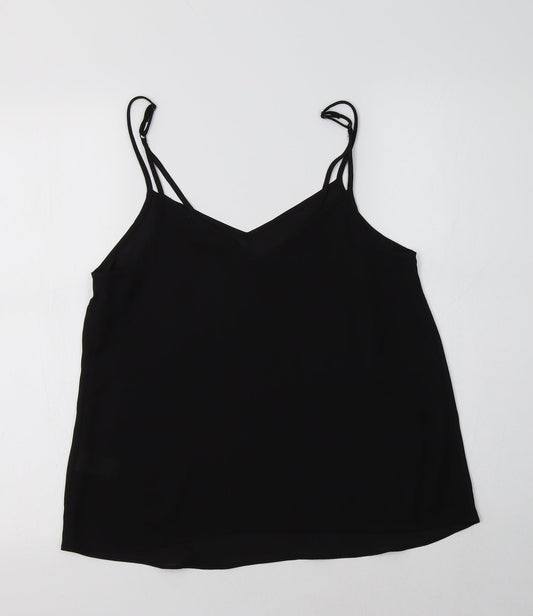 Primark Womens Black  Polyester Camisole Tank Size 10 V-Neck
