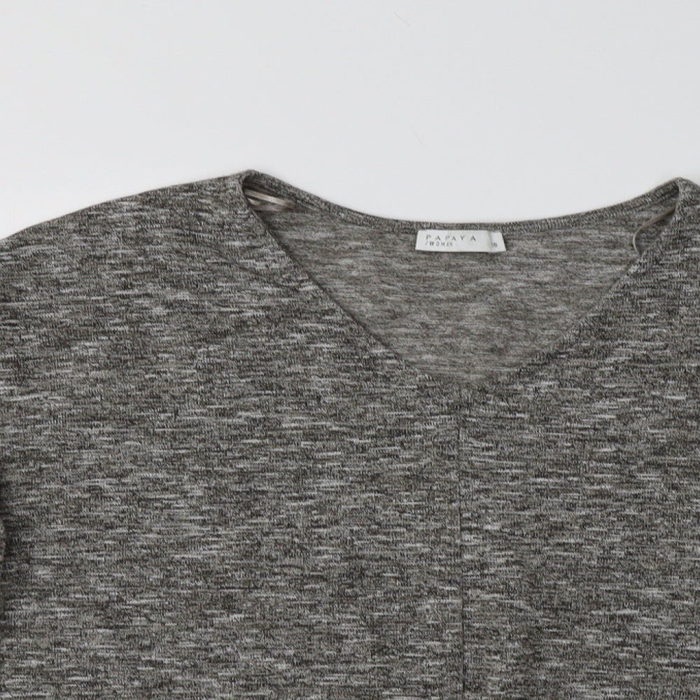 Womens UK Size 16 Papaya Grey Pullover Jumper