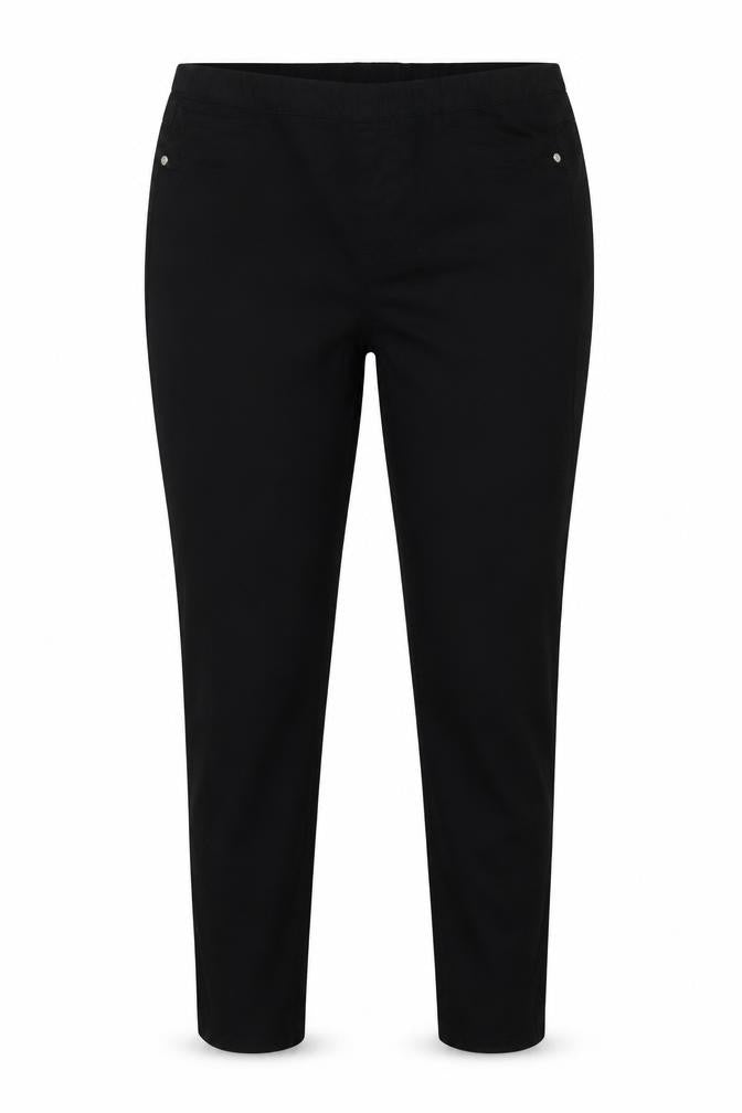 Front view of Essentials women’s black cotton jegging jeans, size UK 12, 32-inch leg regular