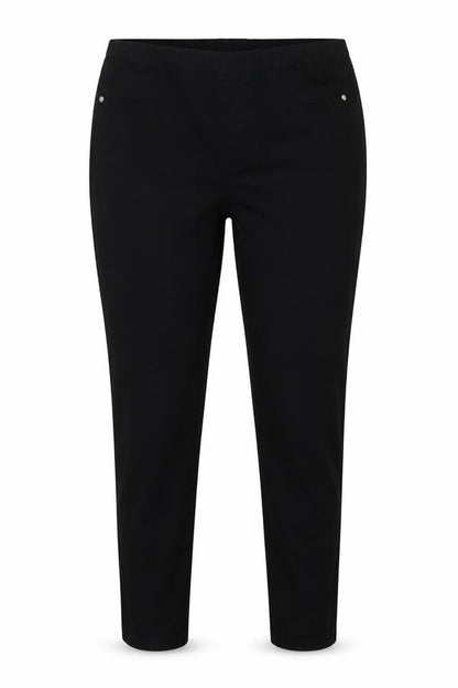 Front view of Essentials women’s black cotton jegging jeans, size UK 12, 32-inch leg regular