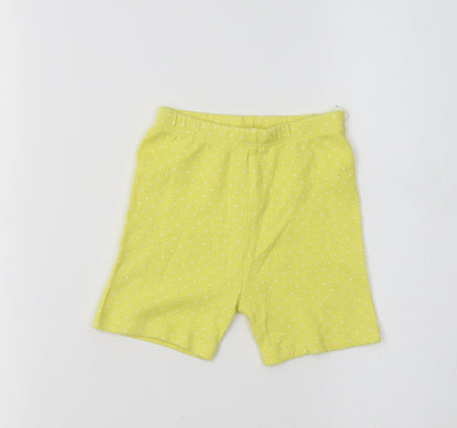 George Baby Yellow Polka Dot Cotton Jogger Leggings Size 9-12 Months