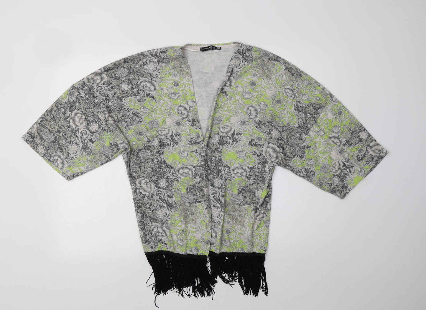 Primark Womens Multicoloured V-Neck Paisley Polyester Cardigan Jumper Size S