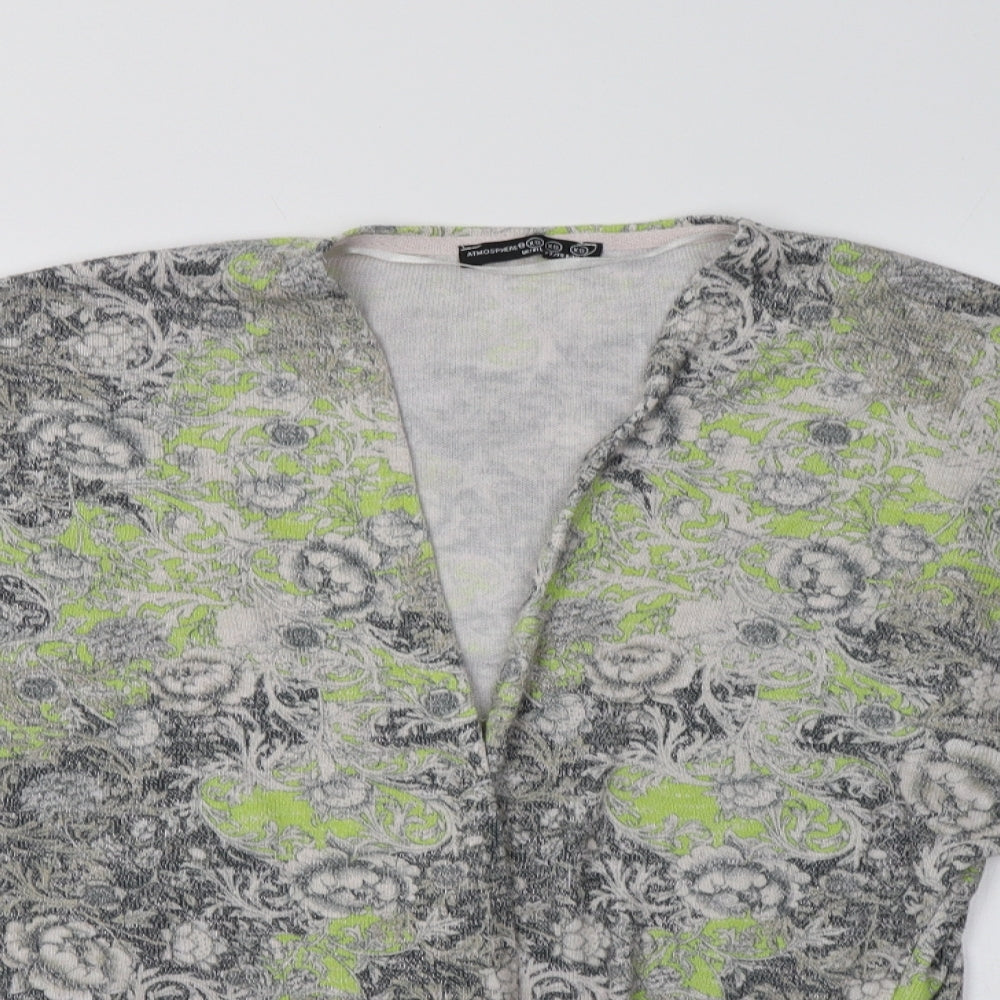 Primark Womens Multicoloured V-Neck Paisley Polyester Cardigan Jumper Size S