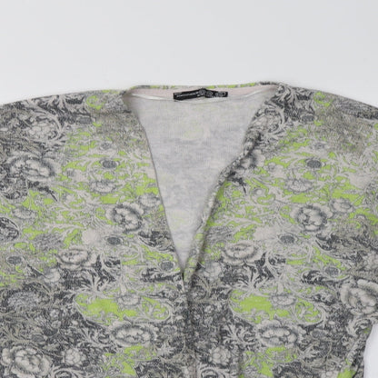Primark Womens Multicoloured V-Neck Paisley Polyester Cardigan Jumper Size S