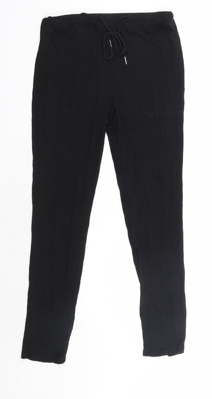 SheIn Womens Black  Polyester Jogger Trousers Size M L28 in Regular