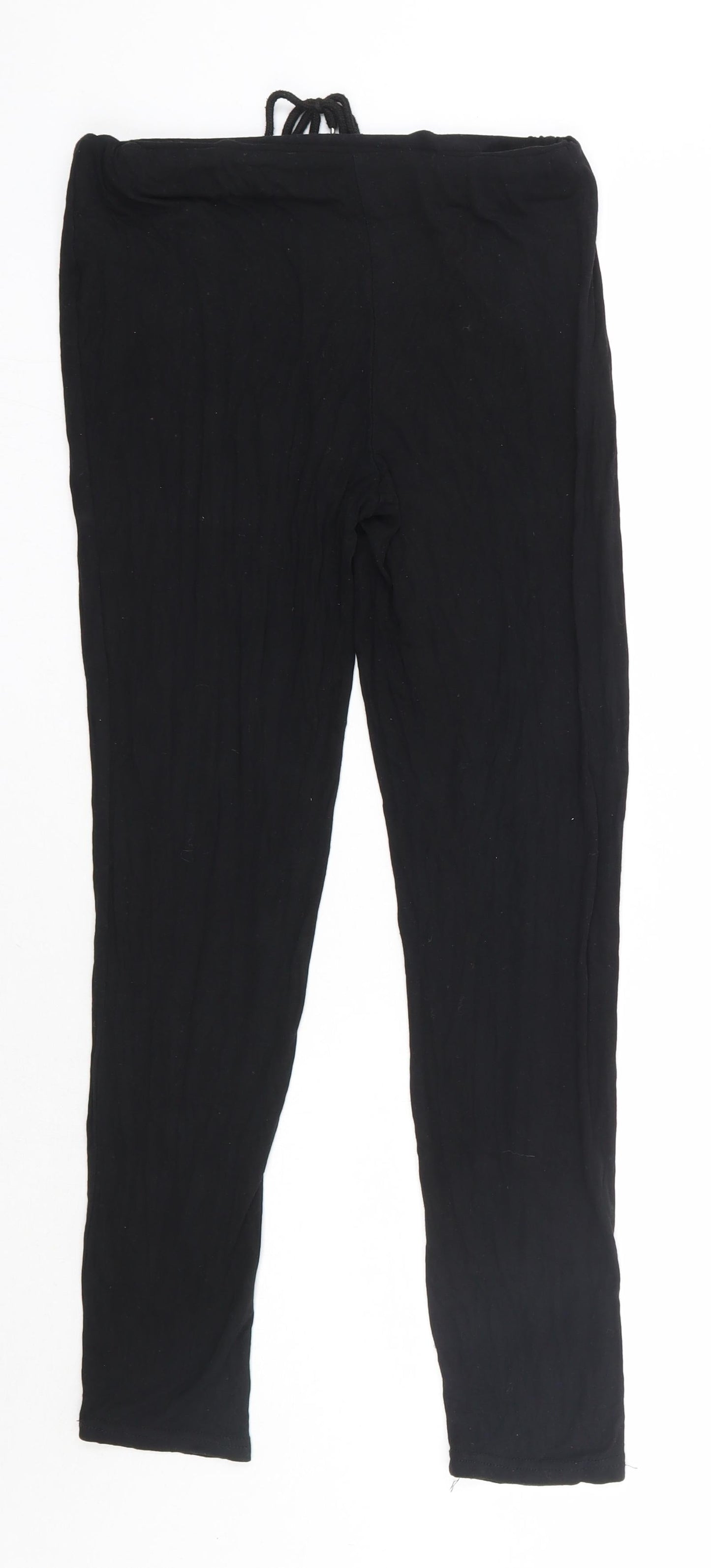 SheIn Womens Black  Polyester Jogger Trousers Size M L28 in Regular