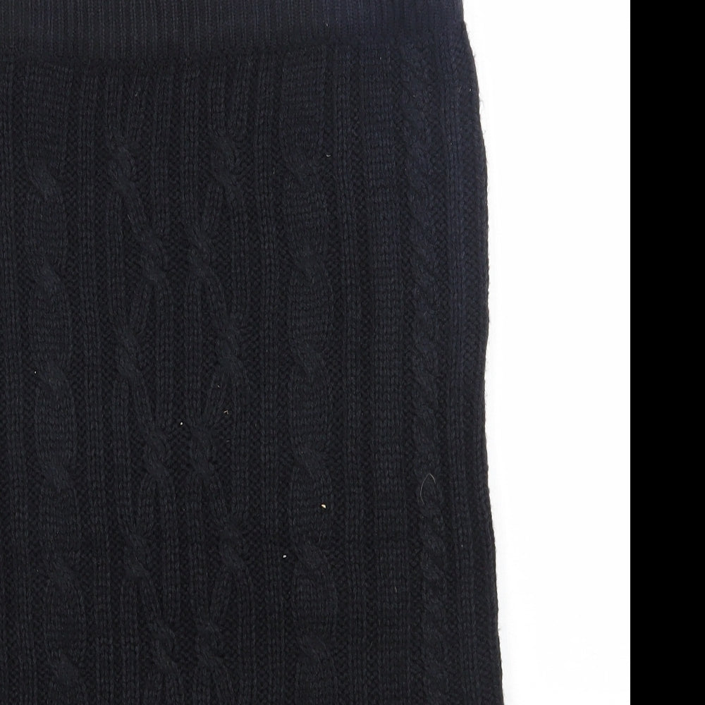 Peacocks Womens Black  Acrylic Straight & Pencil Skirt Size M