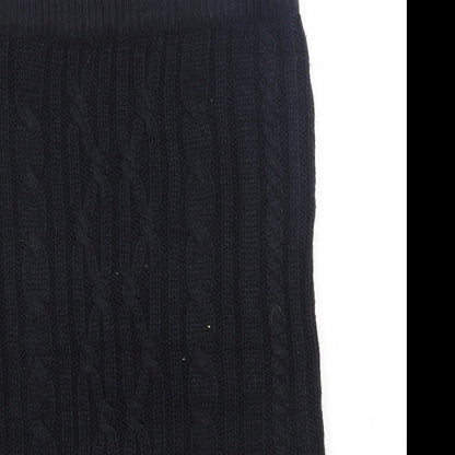 Peacocks Womens Black  Acrylic Straight & Pencil Skirt Size M