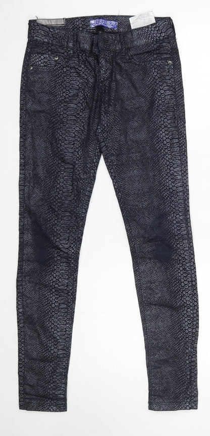 Berska Womens Blue  Cotton Skinny Jeans Size 8 L30 in Regular