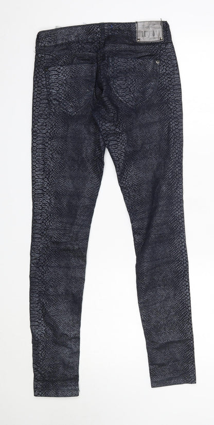 Berska Womens Blue  Cotton Skinny Jeans Size 8 L30 in Regular