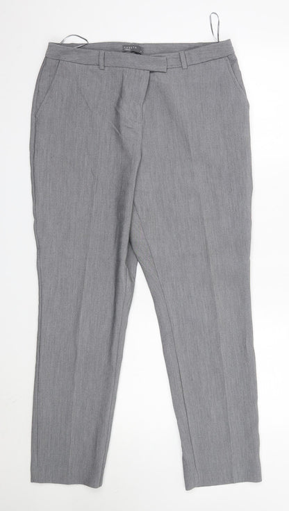 Womens UK Size 14 Matalan Regular Fit Dress Pants Grey Trousers