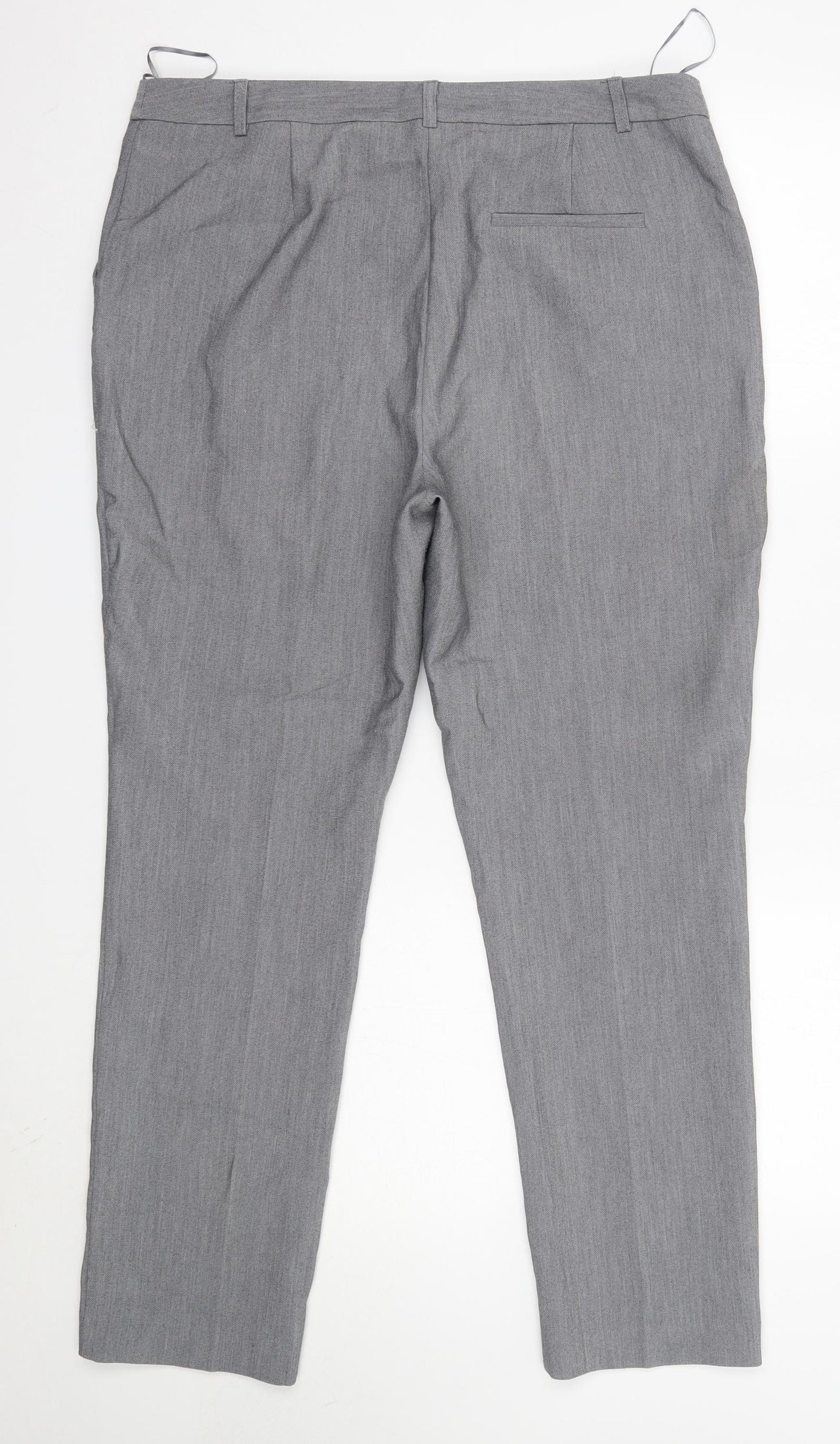 Womens UK Size 14 Matalan Regular Fit Dress Pants Grey Trousers