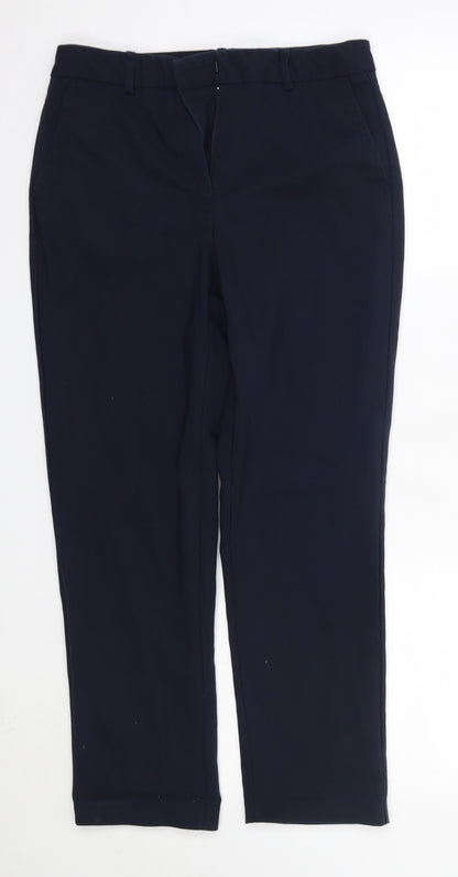 Womens UK Size S Zara Regular Fit Dress Pants Blue Trousers