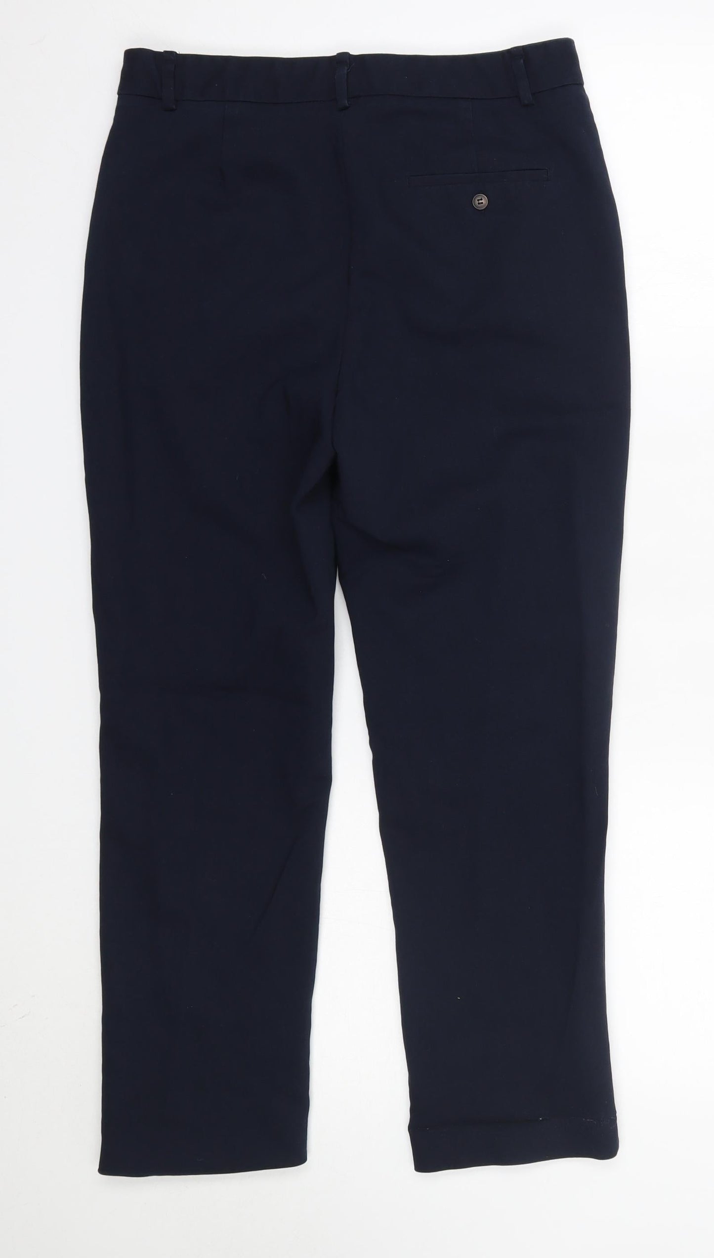 Womens UK Size S Zara Regular Fit Dress Pants Blue Trousers