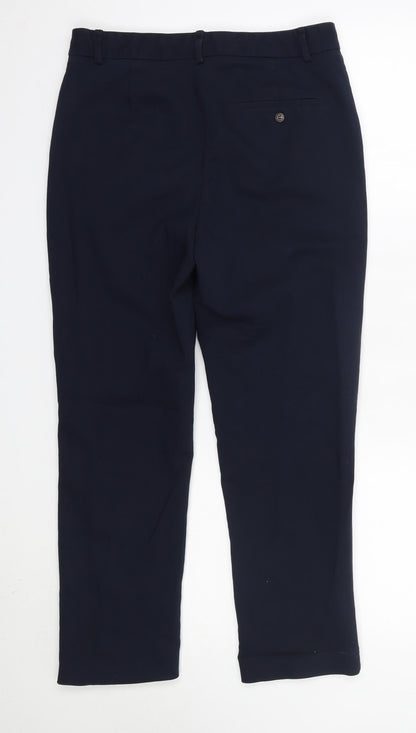 Womens UK Size S Zara Regular Fit Dress Pants Blue Trousers