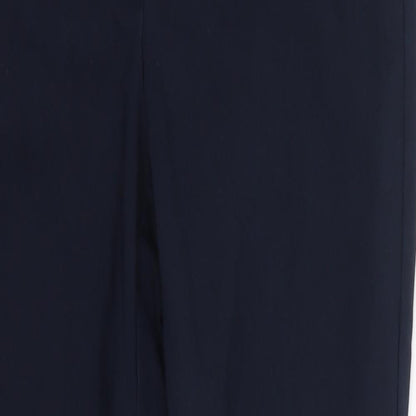 Womens UK Size S Zara Regular Fit Dress Pants Blue Trousers
