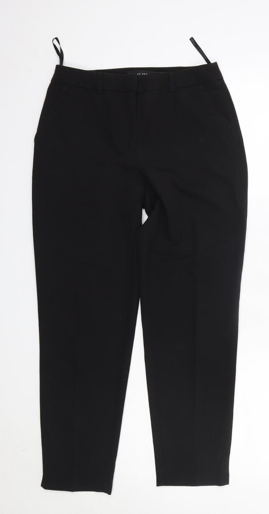 Womens UK Size 6 Dorothy Perkins Regular Fit Dress Pants Black Trousers
