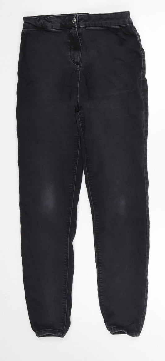 Matalan Womens Grey  Cotton Skinny Jeans Size 12 L26 in Regular