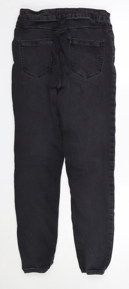 Matalan Womens Grey  Cotton Skinny Jeans Size 12 L26 in Regular