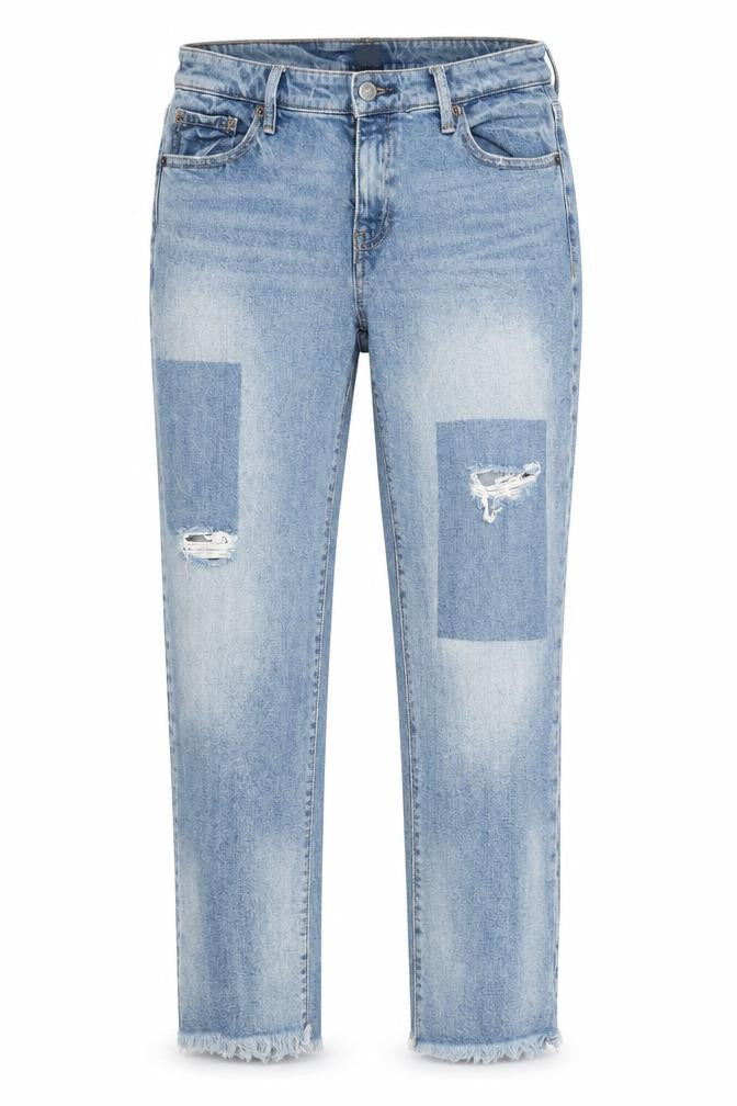 Front view of Gap women’s blue cotton skinny jeans, size UK 29, in, 25-inch leg regular