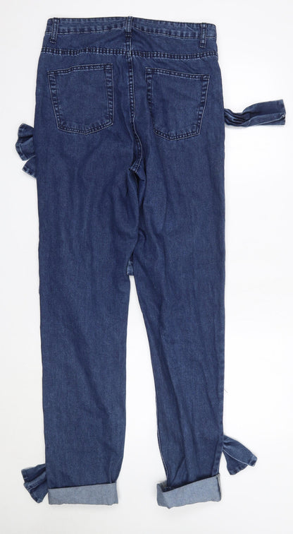 Glamorous Womens Blue  100% Cotton Skinny Jeans Size 12 L31 in Regular