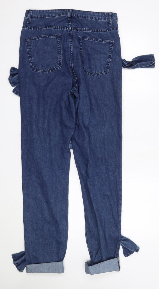 Glamorous Womens Blue  100% Cotton Skinny Jeans Size 12 L31 in Regular