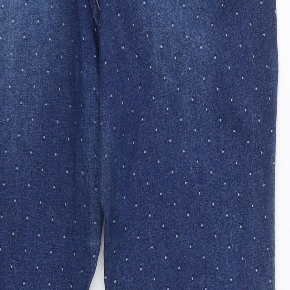 Nutmeg Womens Blue  Cotton Skinny Jeans Size 12 L27 in Regular