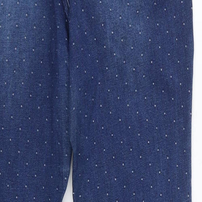 Nutmeg Womens Blue  Cotton Skinny Jeans Size 12 L27 in Regular