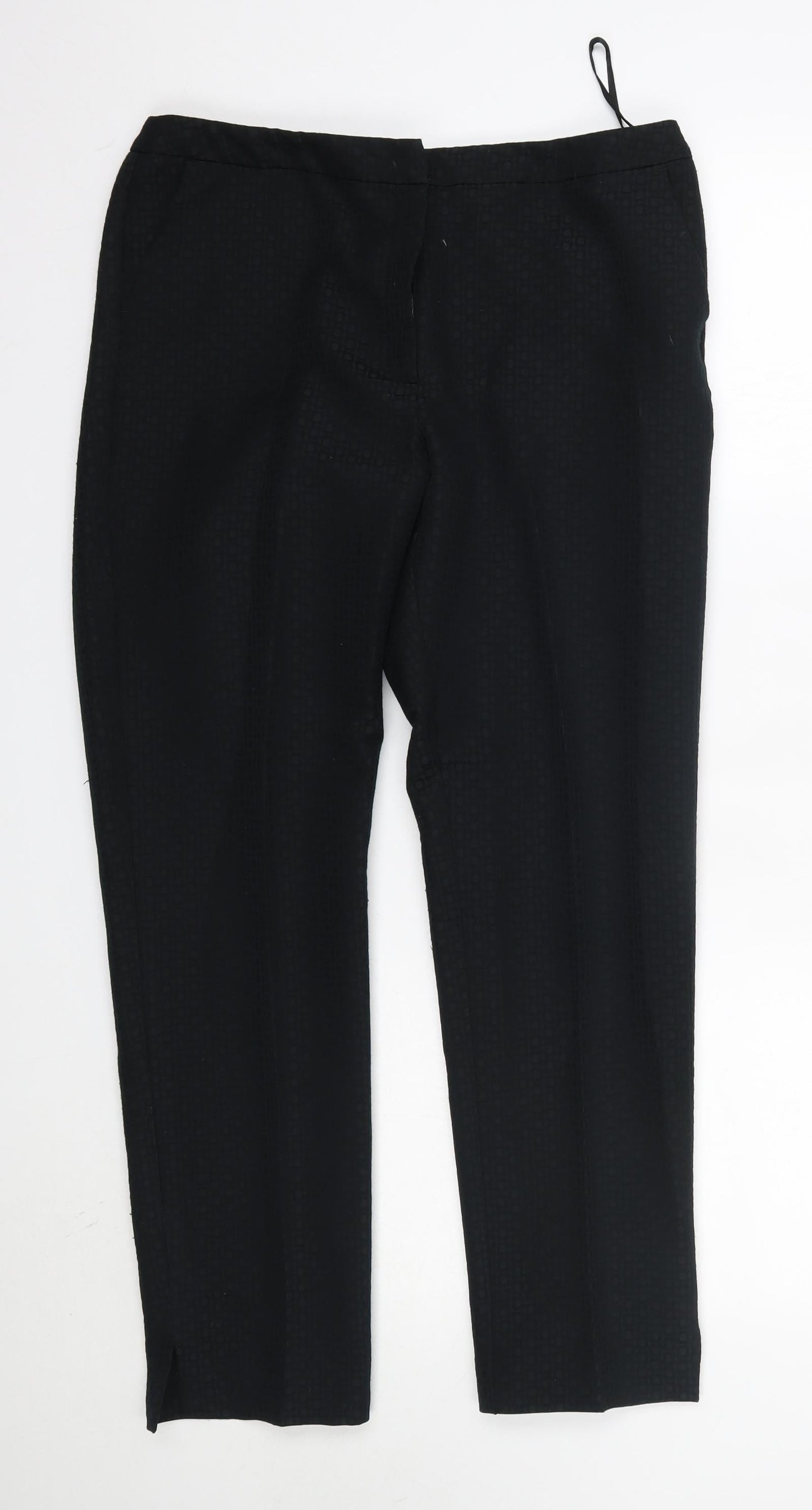 TU Womens Black  Polyester Dress Pants Trousers Size 12 L29 in Regular