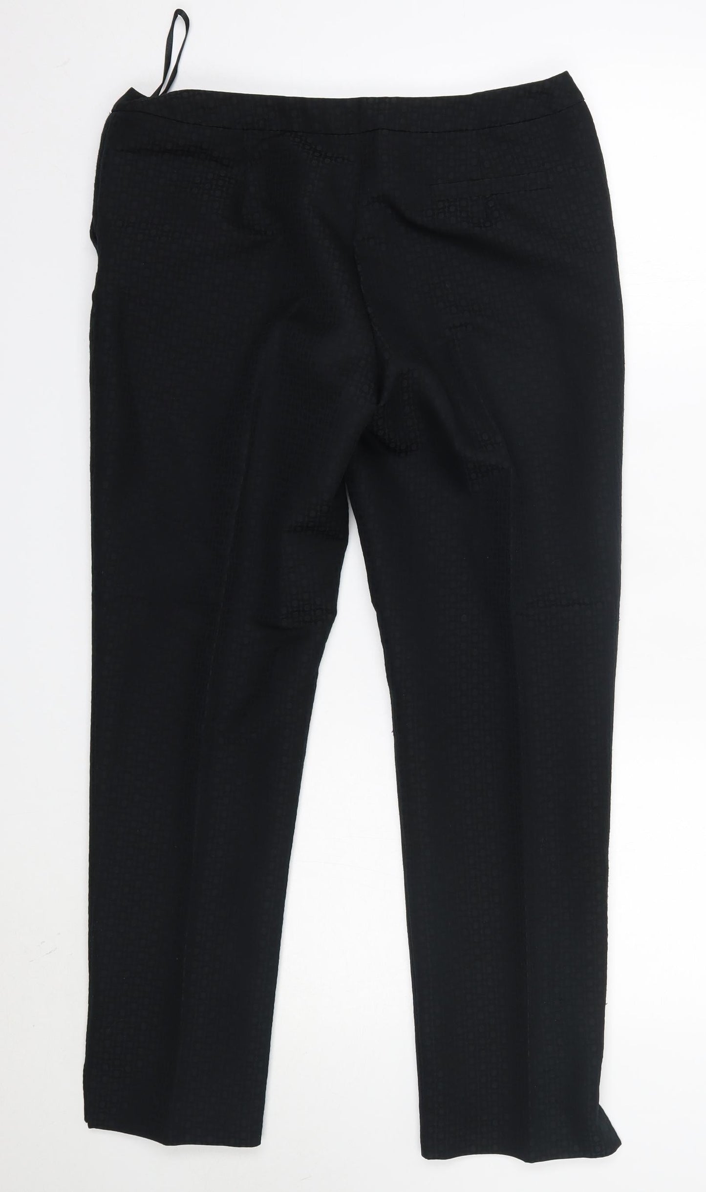 TU Womens Black  Polyester Dress Pants Trousers Size 12 L29 in Regular