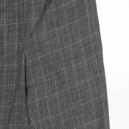 Classic Line Womens Grey Check Polyester Dress Pants Trousers Size 34 in L29 in Regular