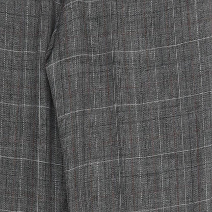 Classic Line Womens Grey Check Polyester Dress Pants Trousers Size 34 in L29 in Regular
