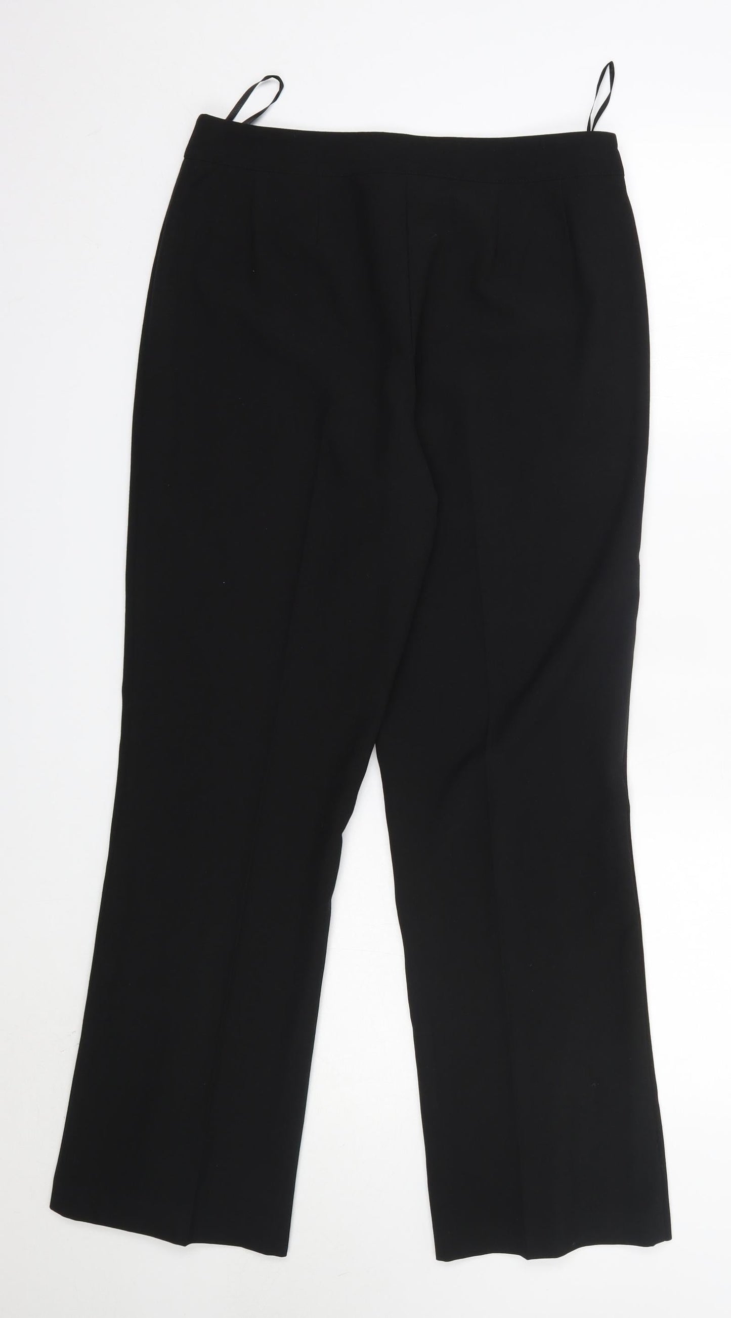 Womens UK Size 10 Mia Moda Regular Fit Dress Pants Black Trousers
