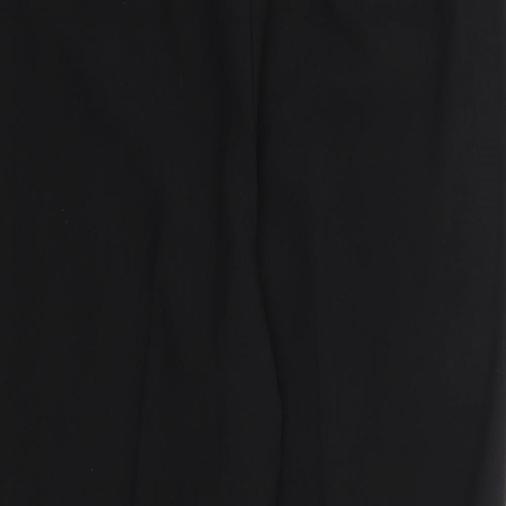 Womens UK Size 10 Mia Moda Regular Fit Dress Pants Black Trousers