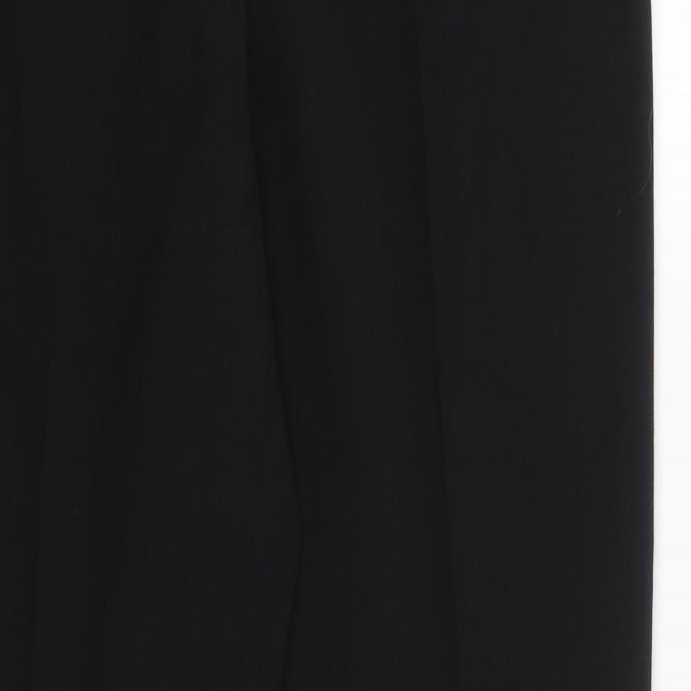 Womens UK Size 10 Mia Moda Regular Fit Dress Pants Black Trousers