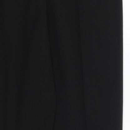 Womens UK Size 10 Mia Moda Regular Fit Dress Pants Black Trousers