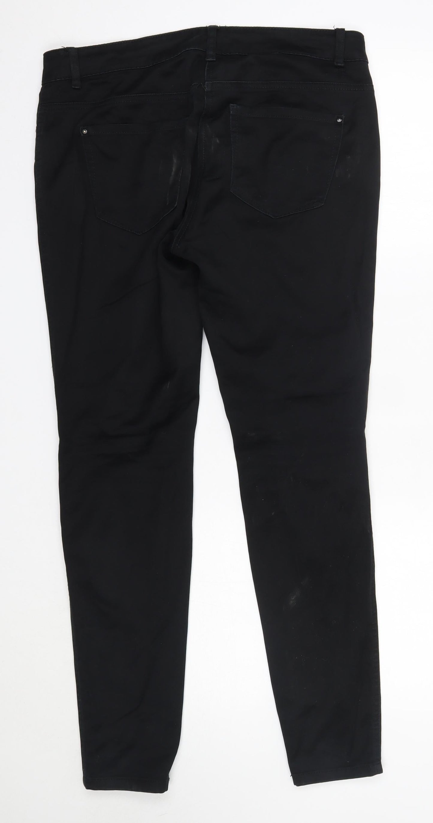 TU Womens Black  Cotton Skinny Jeans Size 12 L29 in Regular