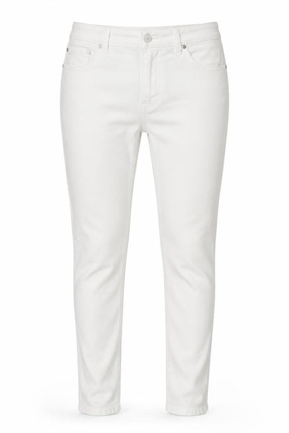 Front view of Originals women’s white cotton skinny jeans, size UK 12, 27-inch leg regular
