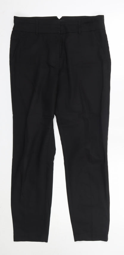 Matalan Womens Black  Cotton Dress Pants Trousers Size 10 L26 in Regular