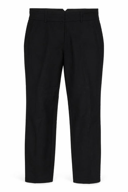 Front view of Matalan women’s black cotton dress pants trousers, size UK 10, 26-inch leg regular