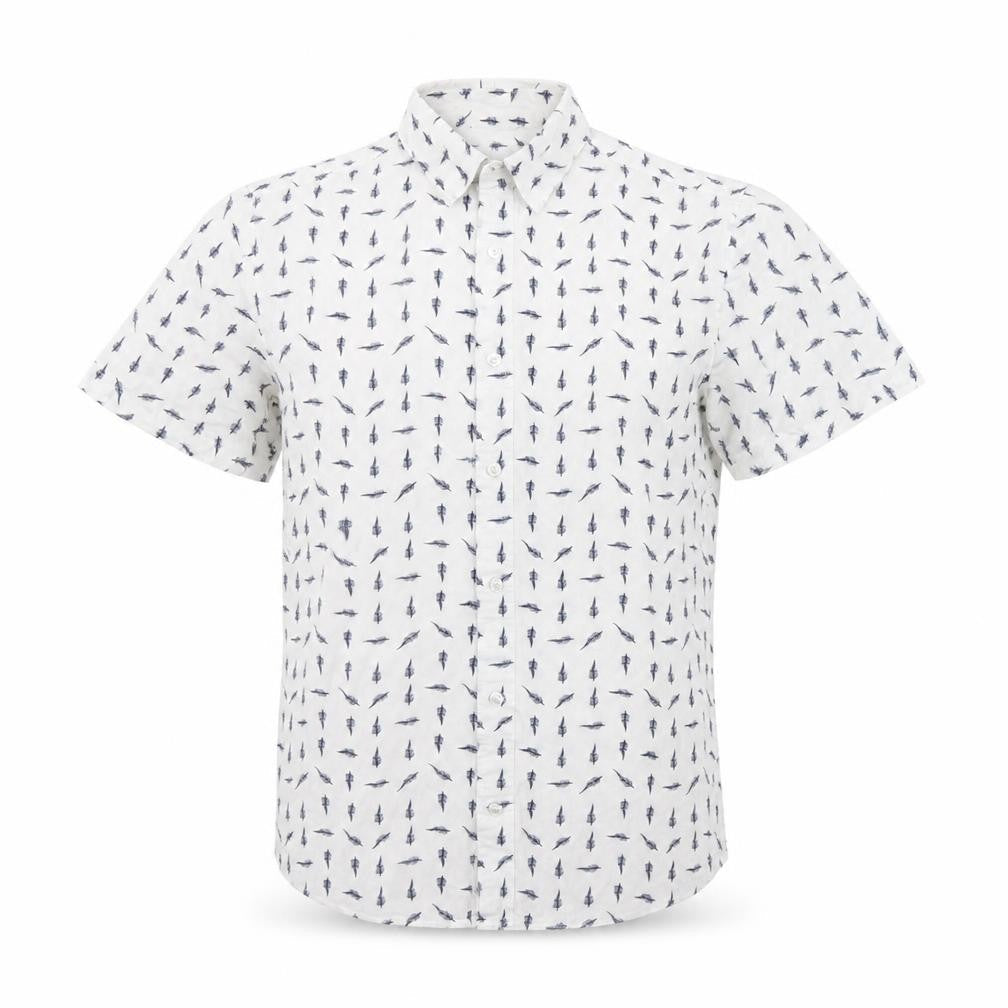 Mens UK Size S Burton White  Button-Up Short Sleeve Casual Shirt